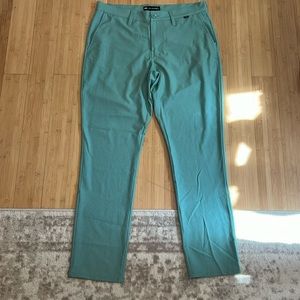 Men’s Travis Mathew Golf Pants. Green. Waist 34